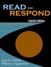 Front cover of Read and respond by Janet R. Swinton