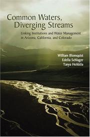 Cover of Common waters, diverging streams by William A. Blomquist