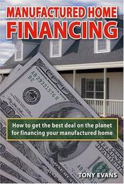 Front cover of Manufactured Home Financing by Tony Evans