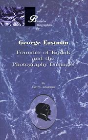 Cover of George Eastman by Carl W. Ackerman