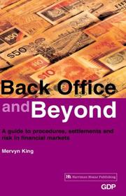Cover of Back office & beyond by Mervyn J. King