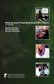Front cover of WRITING AND PRESENTING SCIENTIFIC PAPERS by Birgitta Malmfors