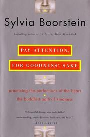 Front cover of Pay attention, for goodness' sakes by Sylvia Boorstein