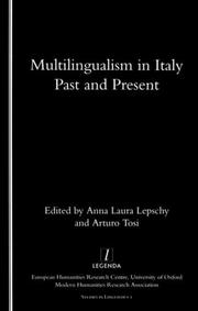 Front cover of Multilingualism in Italy, past and present by Anna Laura Lepschy