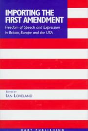 Cover of Importing the first amendment by Ian Loveland