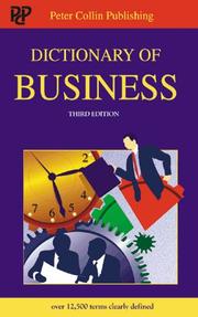 Cover of Dictionary of business by P. H. Collin
