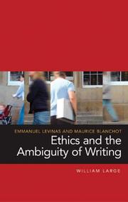Cover of Emmanuel Levinas and Maurice Blanchot by William Large
