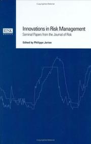 Front cover of Innovations in Risk Management by Jorion Philippe
