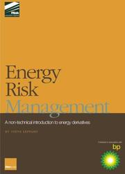 Cover of Energy Risk Management by Steve Leppard