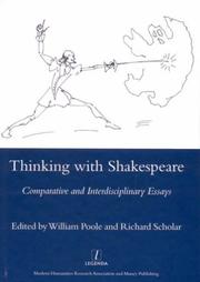 Front cover of THINKING WITH SHAKESPEARE: COMPARATIVE AND INTERDISCIPLINARY ESSAYS FOR A.D. NUTTALL; ED. BY WILLIAM POOLE by Poole, William