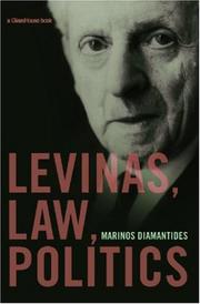 Front cover of Levinas, Law, Politics by Diamantides