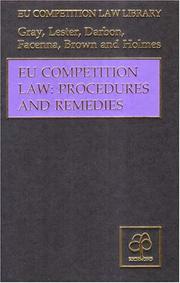 Cover of EU competition law by Margaret Gray