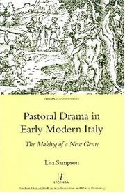 Cover of Pastoral drama in early modern Italy by Lisa Sampson