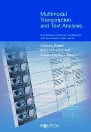 Front cover of Multimodal transcription and text analysis / Anthony Baldry and Paul J. Thibault by Anthony Baldry