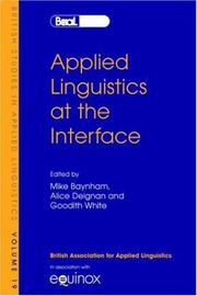 Front cover of Applied linguistics at the interface by British Association for Applied Linguistics. Meeting