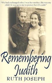 Cover of Remembering Judith by Ruth Joseph