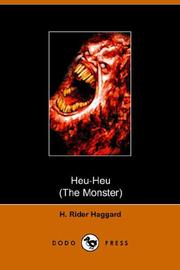 Cover of Heu Heu or the Monster by H. Rider Haggard