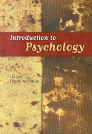 Front cover of Introduction to psychology by Lionel Nicholas