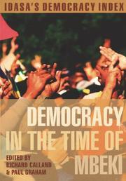 Front cover of DEMOCRACY IN THE TIME OF MBEKI; ED. BY RICHARD CALLAND by Richard Calland