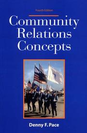Cover of Community Relations Concepts by Denny F. Pace