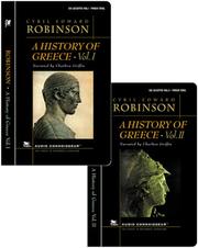 Front cover of A history of Greece by Cyril Edward Robinson