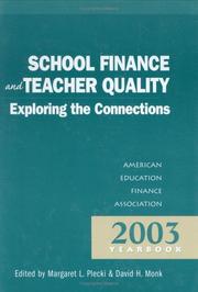 Front cover of School finance and teacher quality by David H. Monk