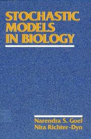 Front cover of Stochastic models in biology by Narendra S. Goel