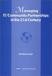 Front cover of Managing IT/Community Partnerships in the 21st Century by Jonathan Lazar
