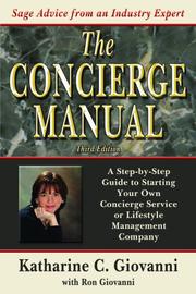 Cover of The concierge manual by Katharine C. Giovanni