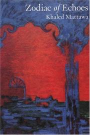 Cover of Zodiac of echoes by Khaled Mattawa