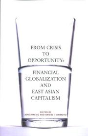 Cover of From crisis to opportunity by Jongryn Mo