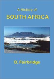 Front cover of A history of South Africa by Dorothea Fairbridge