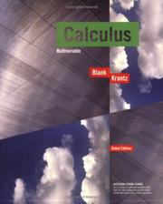 Cover of Calculus, multivariable by Brian E. Blank