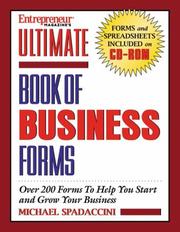Front cover of Entrepreneur magazine's ultimate book of business forms by Michael Spadaccini