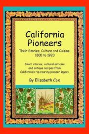 Cover of California Pioneers by Elizabeth Cox