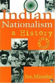 Front cover of Indian nationalism by Jim Masselos