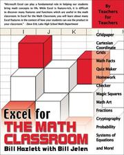 Front cover of Excel for the Math Classroom (Excel for Professionals series) by Bill Hazlett