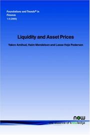 Front cover of Liquidity and asset prices by Yakov Amihud