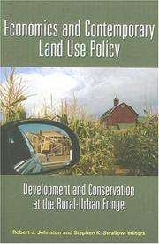 Cover of Economics and contemporary land use policy by Robert J. Johnston