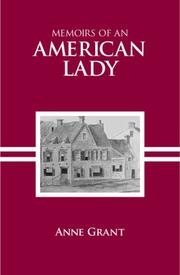 Cover of Memoirs of an American lady by Anne MacVicar Grant