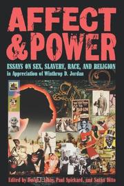 Cover of Affect and Power by David J. Libby