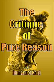 Front cover of The Critique of Pure Reason by Immanuel Kant