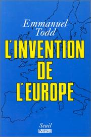 Front cover of L' invention de l'Europe by Emmanuel Todd