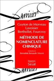 Cover of Méthode de nomenclature chimique by Guyton de Morveau, Louis Bernard baron