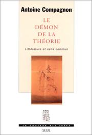 Cover of Le démon de la théorie by Antoine Compagnon