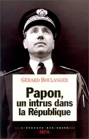 Cover of Papon by Gérard Boulanger