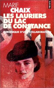 Front cover of Les lauriers du lac de Constance by Marie Chaix