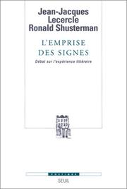 Cover of L' emprise des signes by Jean-Jacques Lecercle