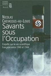 Front cover of Savants sous l'occupation by Nicolas Chevassus-au-Louis