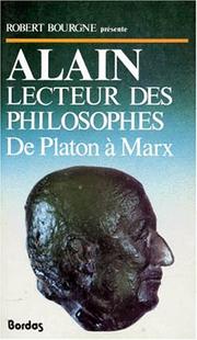 Front cover of Alain Lecteur Des Philosophes De Platon by Robert Bourgne